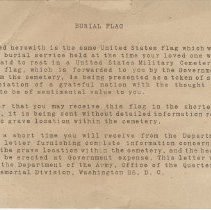 U.S. flag used for 1949 services at American Cemetery in Florence, Italy