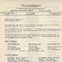 "The Lamplighter," First Methodist Church newsletter (1961)