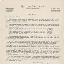 1961 letters from the First Methodist Church in Washington