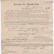 Mt. Nebo Encampment No. 70 I.O.O.F. applications (1896-1908)