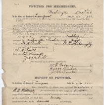 1896 membership petition to Liverpool Lodge 110, I.O.O.F.