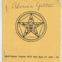 1985-1986 yearbook for No. 210, Order of Eastern Star (OES)