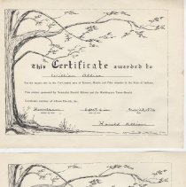 1976 certificates for "largest tree in Daviess, Martin & Pike counties"