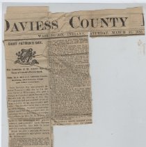 1885 St. Patrick's Day speech by David J. Hefron