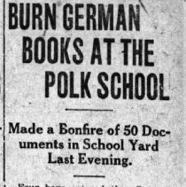 Book Burning Article, c. 1918