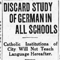 German Study Ban Article, 1918
