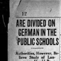 Debate on German Language Studies, Feb 7, 1918