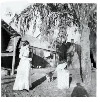 Back of Rehrman Bakery with Eva Rehrman