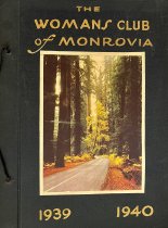 Monrovia Woman's Club Scrapbook Cover
