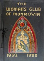 Monrovia Woman's Club Scrapbook Cover