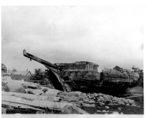 Wooden Skiff on Rocks