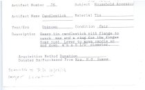 Original catalogue card