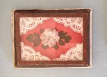 Jewel box top, glass, metal