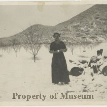 Woman in Snow at Atmore Ranch