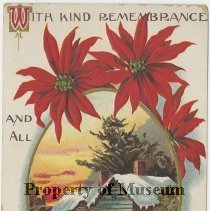 Poinsettia Cabin Card