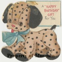 "A Birthday Gift For You" Dog Shaped Birthday Card