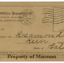 USPS Registry Bill Form No. 1550