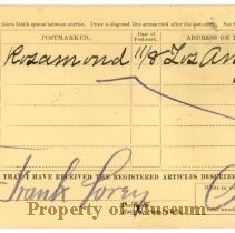 USPS Registry Bill Form No. 1556