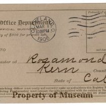 USPS Registry Bill Form No. 1550