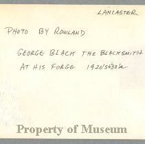 George Black the Blacksmith at his forge