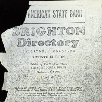 Brighton, Colorado City Directory
1929