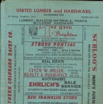 Brighton, Colorado City Directory1962