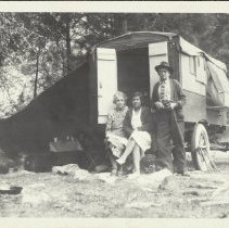 Frederick G. and Margaret Riethmann in Wagon on Farm