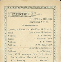 Eureka Lodge Banquet Dance Card