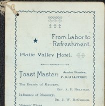 Masonic Lodge Ball Dance Card