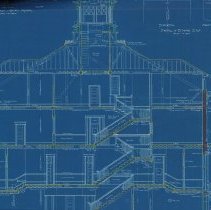 City Hall Blueprints Longitudinal Section
