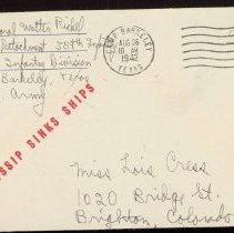 Walter Riedel Letter August