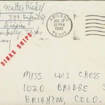 Walter Riedel Letter 1942