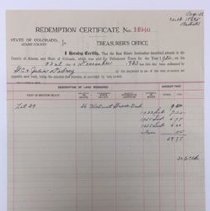 Redemption Certificate No 14940