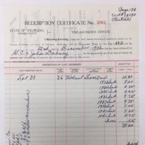 Redemption Certificate No 2362