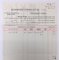 Redemption Certificate No 4240