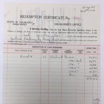 Redemption Certificate No 4304