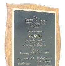 Plaque, Award