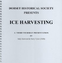 Ice Harvesting, A Third Thursday Presentation