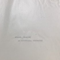 Dorset Vermont:  An Historical Geography 1967