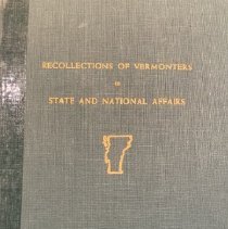 Recollections of Vermont in State and National Affairs, 1946