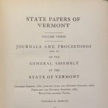 Journals and Proceedings (Volume Two), of the Great Assembly of Vermont (1781 – 1783)