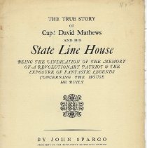 The True Story of Captain David Mathews and his State Line House