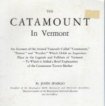 The Catamount in Vermont