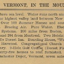 Dorset, Vermont, In the Mountains
