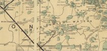 1903 Map showing rail line to Little Star Lake; resorts listed