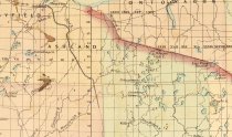 1874 Map of early railroads in northern WI
