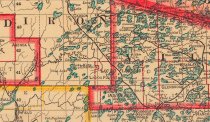 Vilas County section of 1911 RR map by T. Cram WHS image #93260