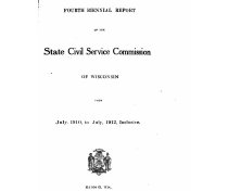State Civil Service Report 1910-1912
