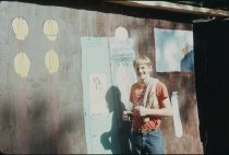 Director Robert Brismaster (in truck)