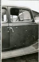 Vehicle with FBI bullet holes from Dillinger shoot out at Little Bohemia